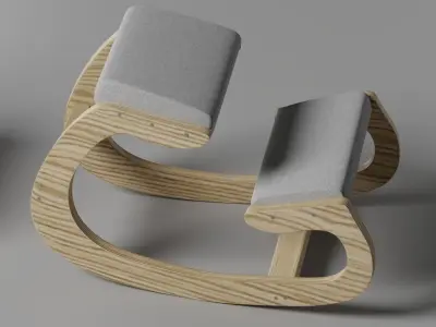 Predawn Ergonomic Kneeling Chair for Upright Posture Free 3D model