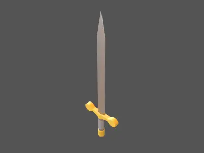 Cartoon Sword v1 001 Low-poly 3D model