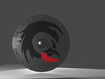 Hiccup Shield Low-poly 3D model