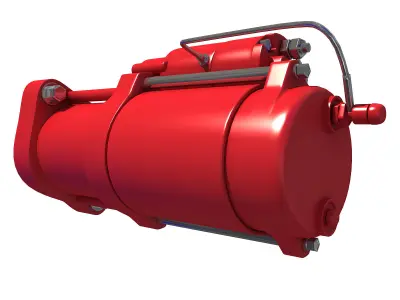 Red Starter Motor 67 3D model