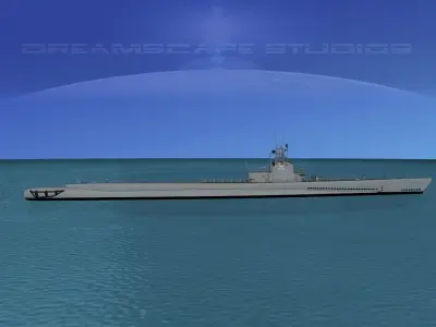 Submarine SS-212 USS Gato 3D model