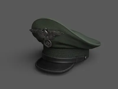 Hat german officer military combat helmet  Low-poly 3D model