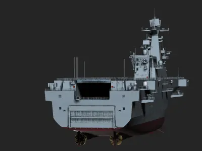 Chinese Navy Type 075 Amphibious Helicopter Assault Ship 3D model
