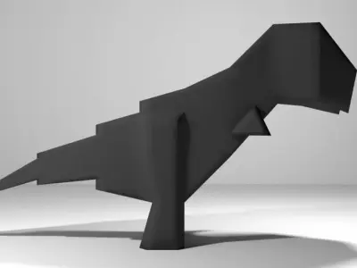 Origami - Dinosaur 3D model
