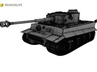 German Tiger Tank 3D model