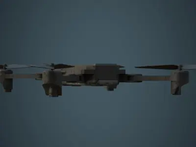 Quadcopter 1B Low-poly 3D model