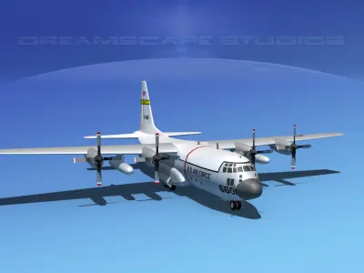 Lockheed C-130 Hercules USAF 2 3D model