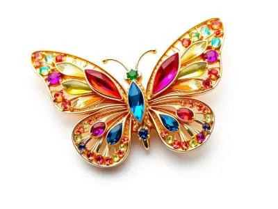 Colorful Gem Butterfly model pack Low-poly 3D model