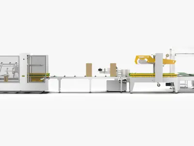 Automatic Unpacking and Sealing Line for Audio Factory 3D model