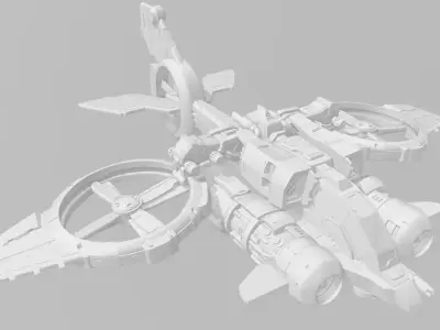 StarCraft II  Terran Banshee fighter 3D print model