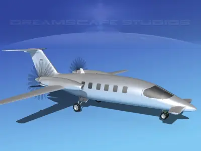 Piaggio P180 Avanti Bare Metal 3D model