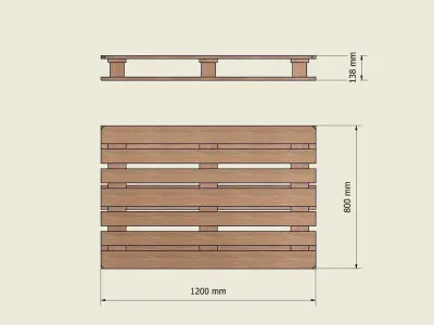 WOODEN PALLETS 3D model