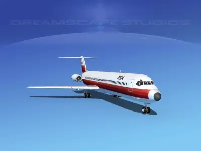 Douglas DC-9-50 PSA 3D model