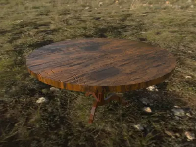 Round Table  Free low-poly 3D model