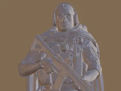 Simon Ghost Riley Statue Modern Warfare Call of duty warzone 3D model