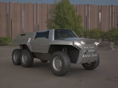 devel sixty 6x6 concept car 3D model