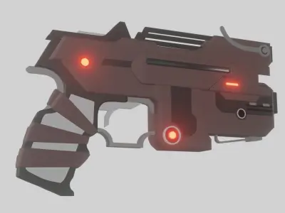 sci-fi gun 3D model
