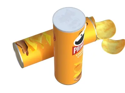 pringles cheddar cheese Low-poly 3D model