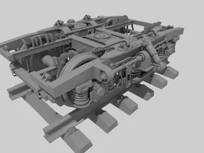 TROLLEY OF THE PASSENGER WAGON KVZ-CRI 3D model