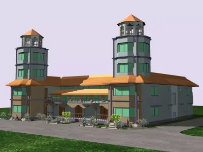 Building Duplex 01 3D model