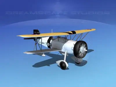 Curtiss F-11-C2 Goshawk V05 3D model