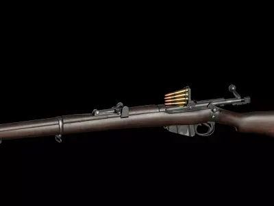 SMLE Mk3 Low-poly 3D model