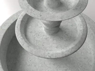Fountain with three tiers 3D model