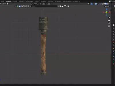Stielhandgranate M24-lowpoly German WW2 asset   Low-poly 3D model