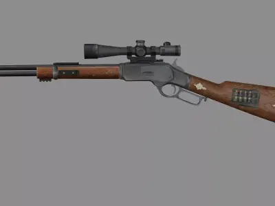 Dragon Sniper Rifle M73 Virtus Game Ready Low-poly 3D Model Low-poly 3D model