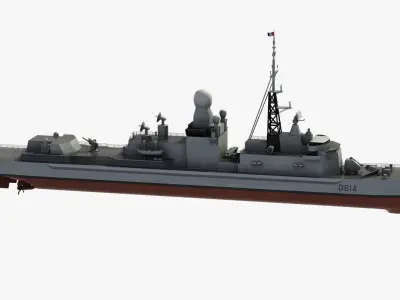 Cassard Class Frigate 3D model