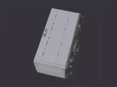 Vintage Military Field Radio Low-poly 3D model