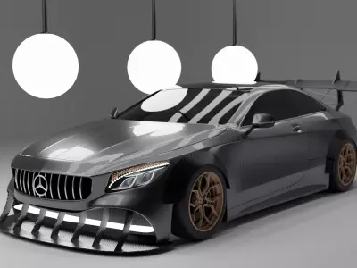 Mercedes Bent S 63 AMG Coupe Widebody Free 3D model