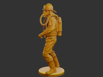 Czechoslovakian firefighter 90s 005 3D print model