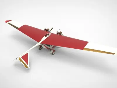 Ultraflight Lazair airplane 3D model