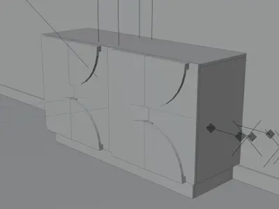 Semicircle Sideboard Console Table by Path Design Free 3D model