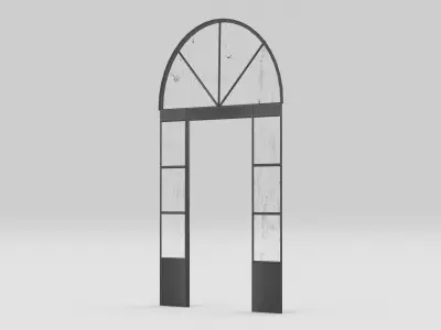 Iron door 2 Low-poly 3D model