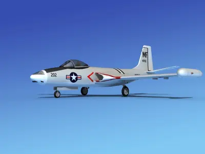 McDonnell F2H4 Banshee V13 3D model