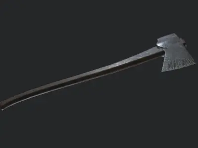  Ax with wooden handle Free low-poly 3D model