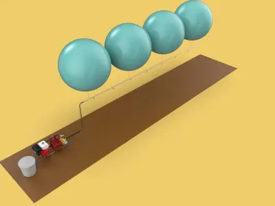 HYDROGEN HELIUM BALLOON PESTICIDE SPRAYER AGRICULTURAL FARMS 3D model