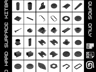 100 Hard Surface Kitbash 3D model