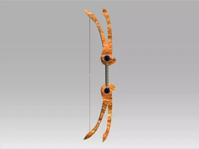 Decorated Bow  Low-poly 3D model