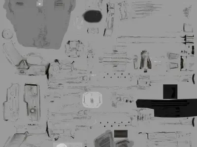 STG44 - Retopologized WW2 Scan Low-poly 3D model