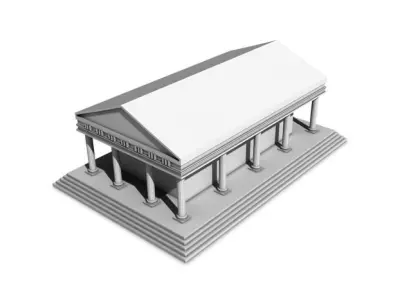 Classical temple 3D model