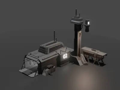 Military Base 3D model 3D model