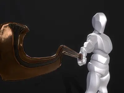 Nablus Khopesh - A Canaanite Bronze Sword Free low-poly 3D model