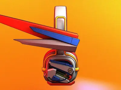 3D Headphone gundam  style 3D model