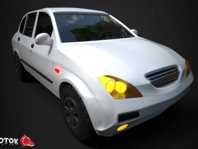 TibaCar car Free low-poly 3D model