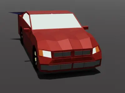 Low Poly sports car - Low Poly Free low-poly 3D model
