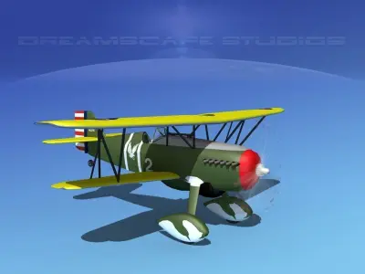 Curtiss P-6E Hawk V04 3D model