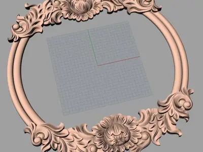 European furniture 3D relief models for CNC wood engraving E230 3D model